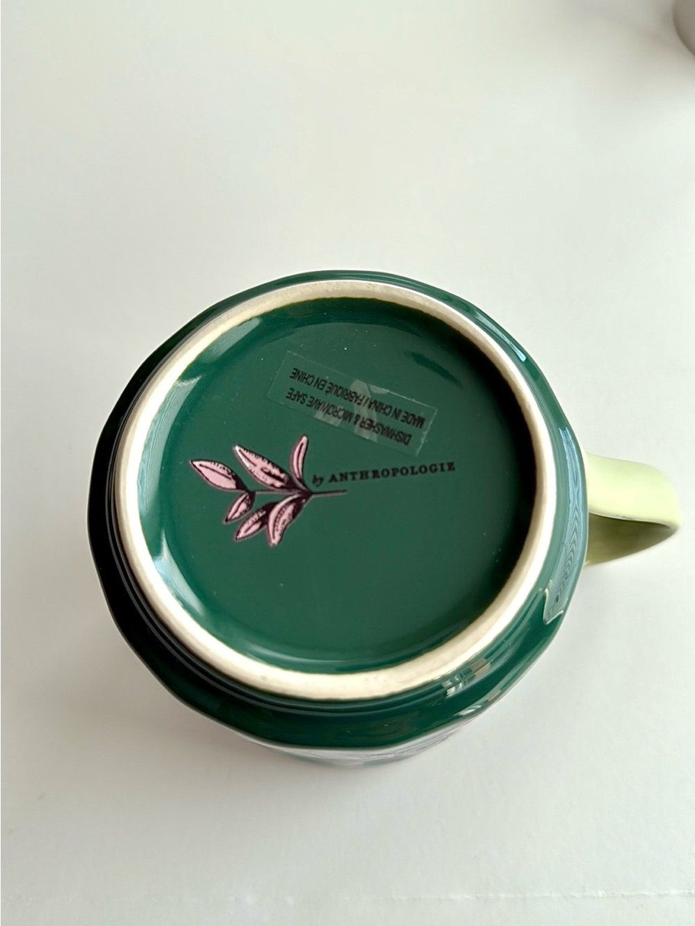 Anthropologie Elin Mug with Pink Botanical & Mushroom Motif - Picture 5 of 7